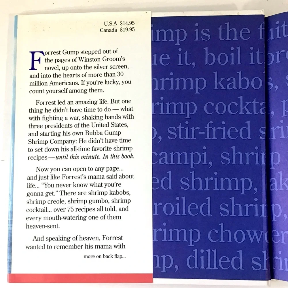 The Bubba Gump Shrimp Co Cookbook Recipes & Reflections Forrest Gump Hardcover